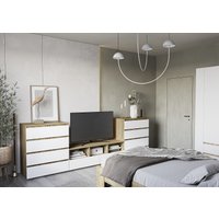 Кровать Стендмебель Хелен КР 03 160x200 (белый/дуб крафт золотой)