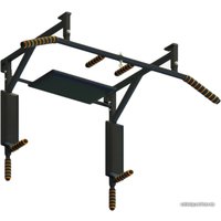 Турник с брусьями Spektr Sport Стэнли 2 3 в 1 (черный)