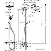 Душевая система  Hansgrohe Crometta S 240 1jet Showerpipe [27267000]