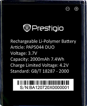 

Аккумулятор для телефона Prestigio PAP5044BA