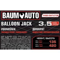 Домкрат BaumAuto BM-YHQD-3WT-270B 3.5т