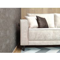 Угловой диван Nord Star Этран Тедди левый (микровелюр, розовый)