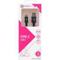 Кабель Digital Part TC-307 USB Type-A - USB Type-C (1 м, черный)