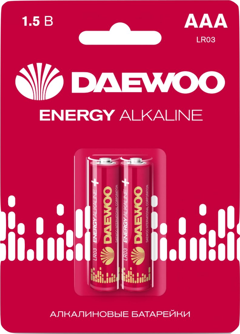 

Батарейка Daewoo Energy Alkaline AAA 2 шт. 5029873