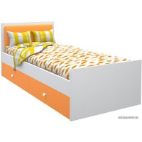 Кровать-тахта МДК Феникс с мягким изголовьем и ящиками 80x160 Ф4-160-О (оранжевый)