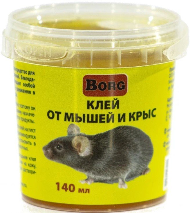 

Клей от вредителей Borg от мышей и крыс 140 мл