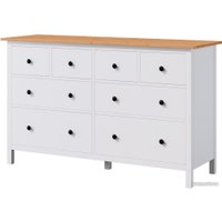 Комод Лузалес Кымор 8 ящиков (белый/светло-коричневый)