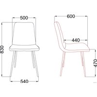 Стул Алвест AV 435 (капучино бархат H-65/черный)