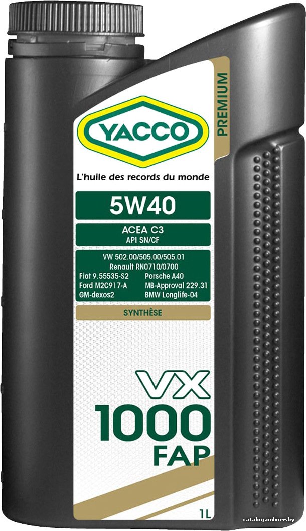 Моторное масло Yacco VX 1000 FAP 5W-40 1л