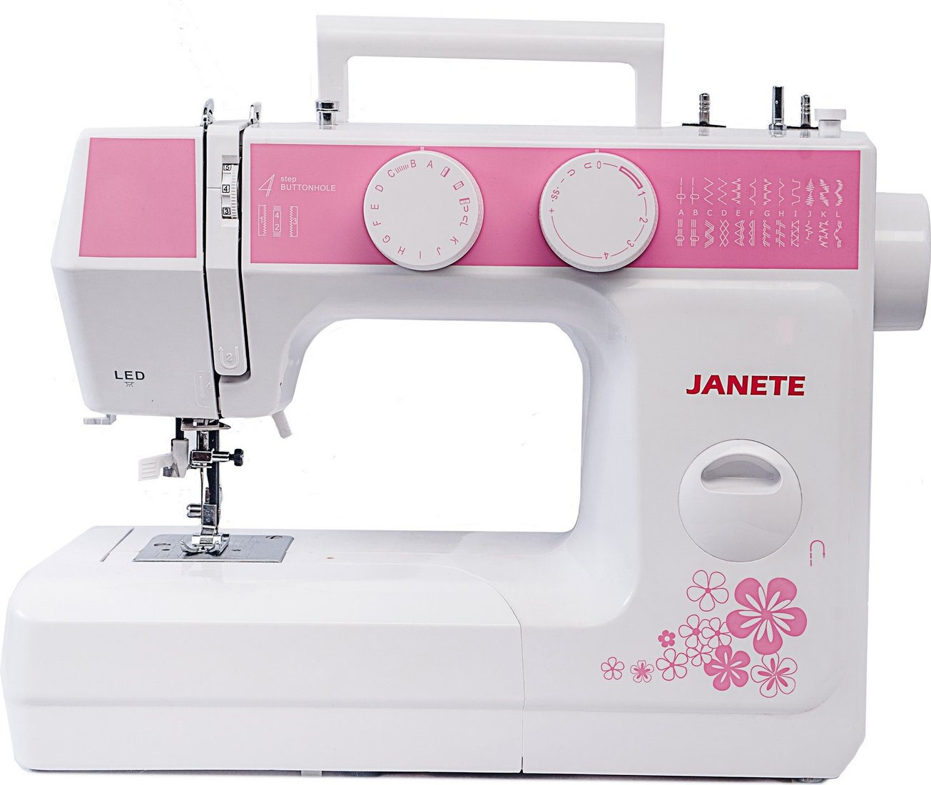 

Электромеханическая швейная машина Janete 989 (розовая)