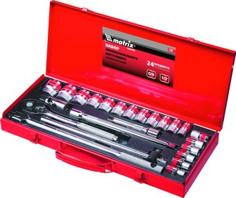 Набор трещотка с головками Matrix 13582 (24 предмета)