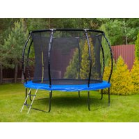 Батут GetActive Jump PRO 10FT с лестницей и внутренней сеткой (синий)