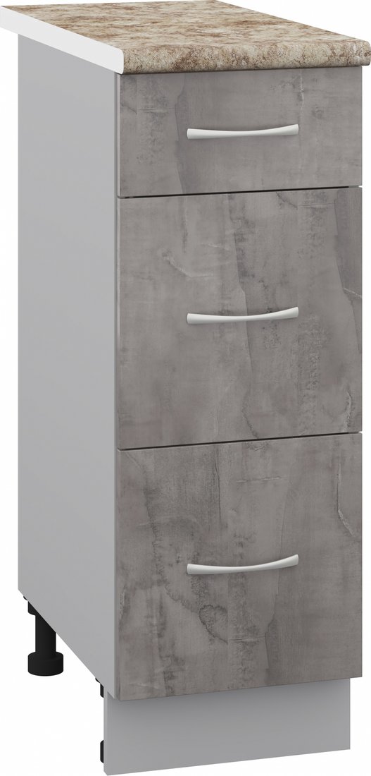 

Шкаф напольный Кортекс-мебель Корнелия Лира НШ30р3ш (оникс/мадрид)