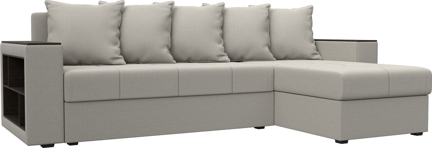 

Угловой диван Лига диванов Дубай Лайт правый 121638 (рогожка амур бежевый)