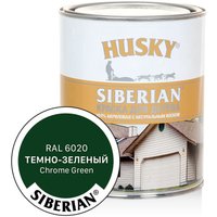 Краска Husky Siberian Акриловая для дерева 0.9 л (темно-зеленый RAL 6020)