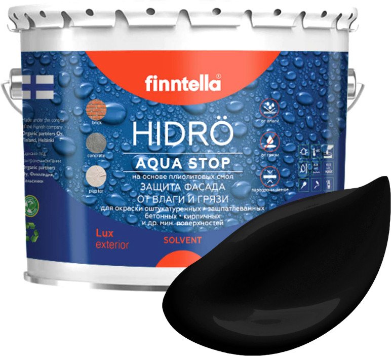 

Краска Finntella Hidro Musta F-14-1-3-FL135 2.7 л (черный)