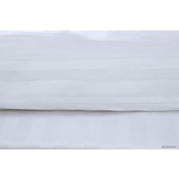 2-спальный комплект постельного белья с евро простыней Loon Stripe (2-спальный евро, наволочки 50х70, белый)