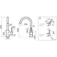Смеситель Omoikiri Shinagawa 2 Plus-GB (графит)
