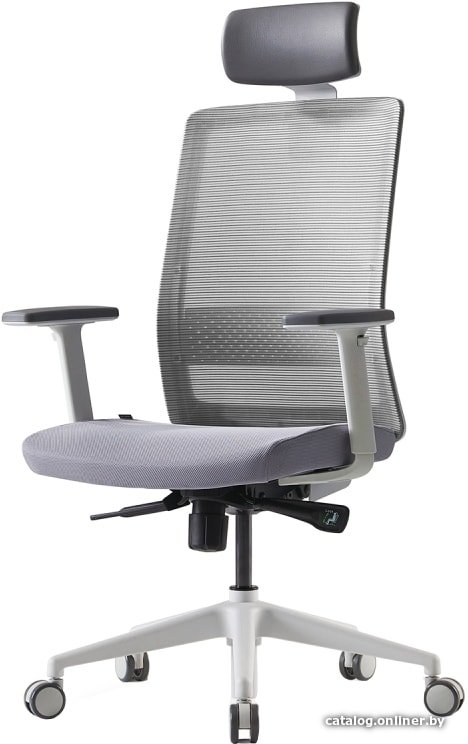 Офисное кресло Bestuhl S30G110L (белая крестовина, черный/серый)