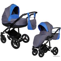 Универсальная коляска Siger Adelante (2 в 1, темно-серый/синий)