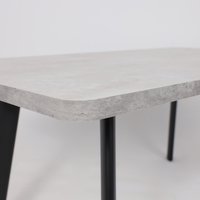 Кухонный стол Мамадома Leon lux radial-180 раздвижной 180-240х95 (серый сланец/черный)
