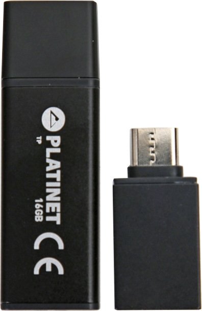 

USB Flash Platinet X-Depo USB 3.0 + Type-C Adapter 16GB (черный)