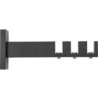 Карниз для штор Sundays Home Флэт Лайн Изи тройной (составной, заглушка, черный матовый, 3.2м)