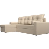 Угловой диван Лига диванов Верона лайт левый (экокожа бежевый)