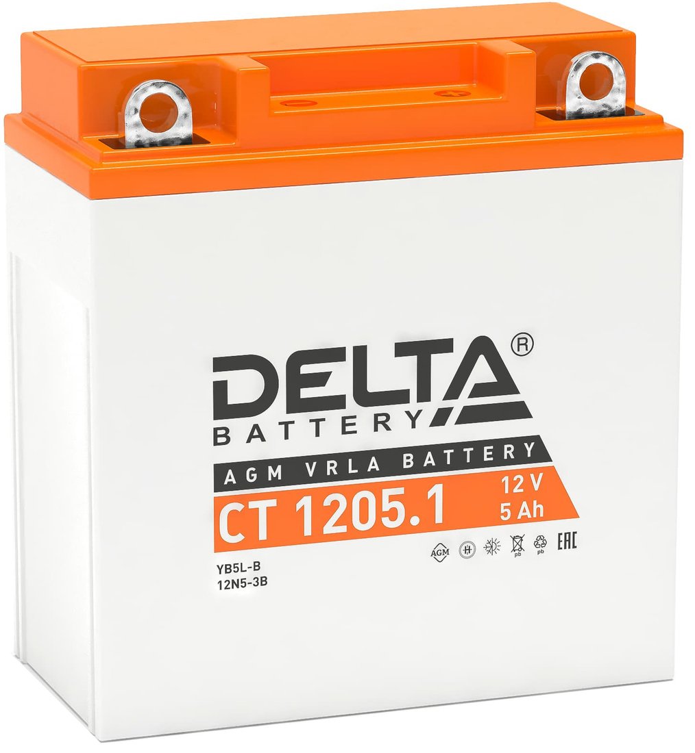

Мотоциклетный аккумулятор Delta CT 1205.1 (5 А·ч)