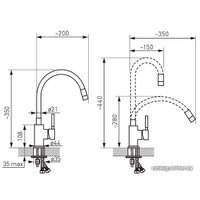 Смеситель Ferro Zumba BZA4W-12