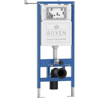 Унитаз подвесной Roxen Antares в комплекте с инсталляцией StounFix Dual Fresh 6 в 1 868504 (кнопка: черный матовая)