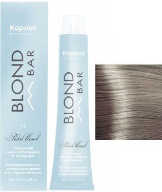 

Крем-краска для волос Kapous Professional Blond Bar с экстрактом жемчуга BB 021 альпийский снег
