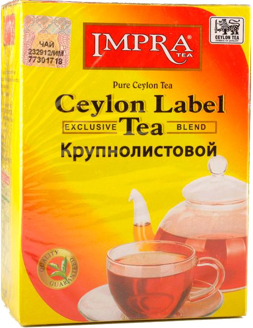 

Черный чай Impra Ceylon Label Tea крупнолистовой 80 г