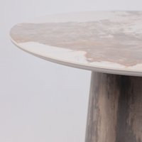 Кухонный стол Lepremo AV 2317 МДФ+керамика 900 (белый глянцевый Pandora/черный+HPL ипанема)