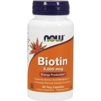Витамины, минералы Now Foods Биотин/Biotin 5000 мкг (60 капсул)