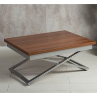 Стол-трансформер Levmar Apollo D44/S59 (миланский орех/серебро опоры)