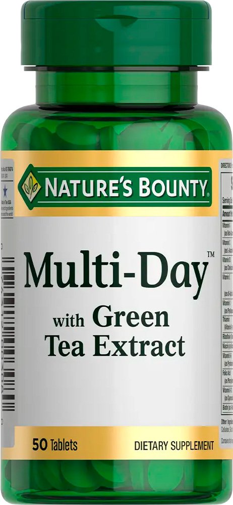 

БАД Nature's Bounty Мультидэй с экстрактом листьев зеленого чая (50 таблеток)