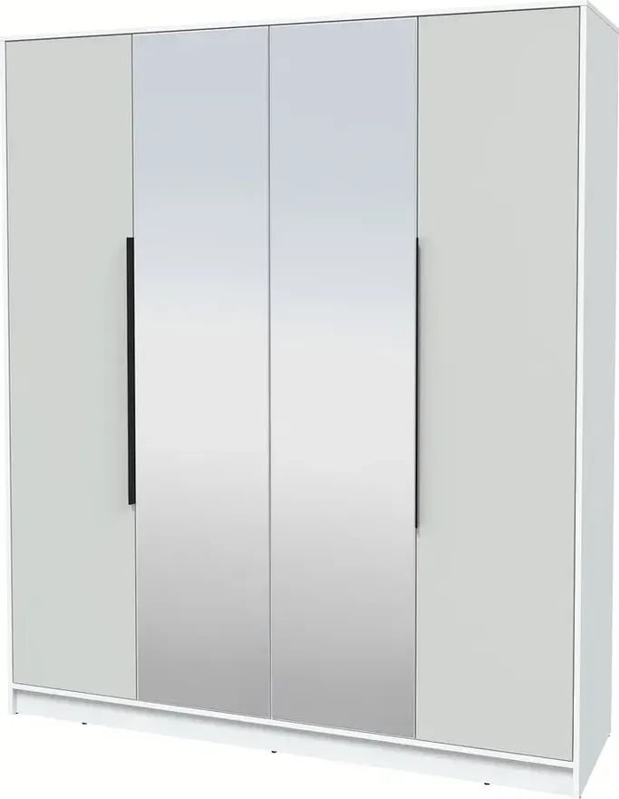 

Шкаф распашной Интерлиния Концепт КТ-Ш4з Глосс (белый платинум/грей)