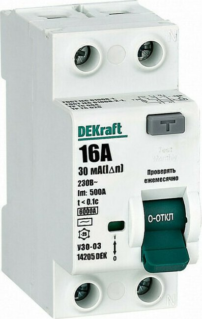 

Устройство защитного отключения DEKraft УЗО-03 14205DEK