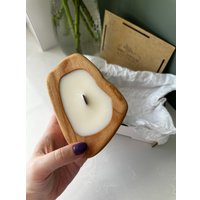 Ароматическая свеча Gentle Art в дереве Лимончелло бисквит (деревянный фитиль)