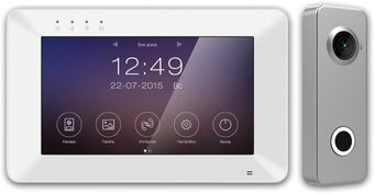 Комплект видеодомофона Tantos Rocky HD Wi-Fi (белый) + iLexa HD (никель)