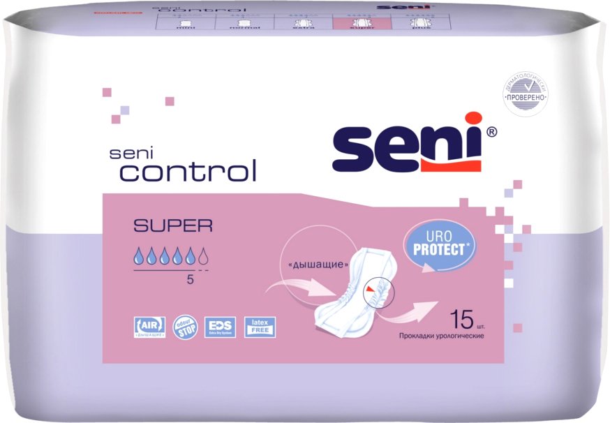 

Урологические прокладки Seni Control Super (15 шт)
