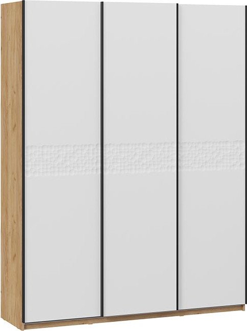 

Шкаф-купе Трия Оскар Скания Т2 1800 268689 (ручка черная/дуб крафт золотой/белый снег/белый матовый)