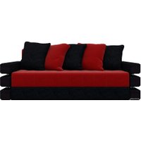 Диван Лига диванов Венеция 27968 (микровельвет, красный/черный)