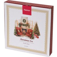 Тарелка обеденная Fissman Christmas Eve 16027 (красный)