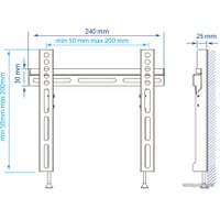 Кронштейн Kromax VEGA-13 (черный)