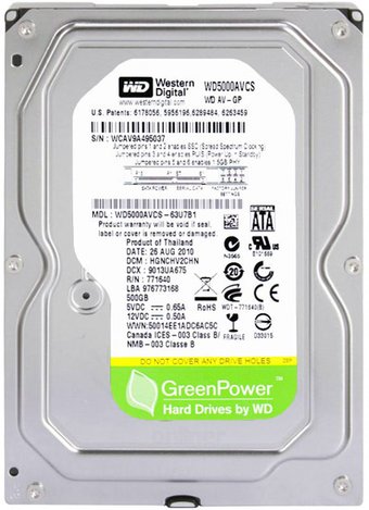 WD AV-GP 500GB (WD5000AVCS)