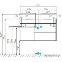  Акватон Тумба под умывальник Беверли 80 1A235501BV010(белый)