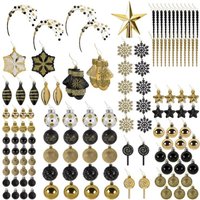 Елочная игрушка Золотая сказка 592183 (130 шт, красный/золотой/белый)