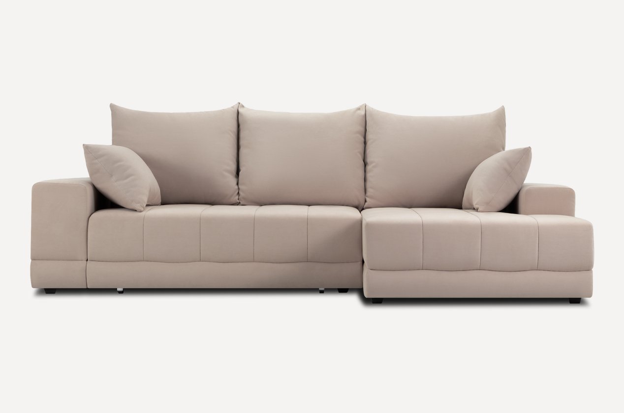 

Угловой диван Divan Дарол Velvet Beige 254451 (бежевый)
